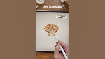 Easy Watercolor: Let’s Draw a Seashell 🐚 Wet Watercolor Brushes for Procreate #procreate