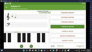 Oído Perfecto - Aplicación musical - Prueba de Identificación de Intervalos screenshot 2