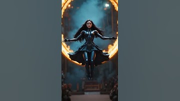 🔥🤖 Robot Girl Leaps Fearlessly Through a Fiery Ring 🚀🔥 #future #humanoid #ai