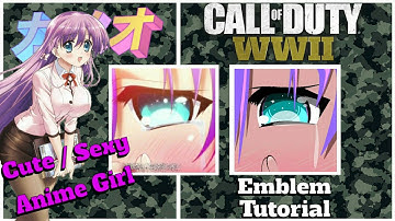 WW2 | Cute / Sexy Anime Girl Emblem Tutorial | CoD World War 2 Emblem Tutorial #4