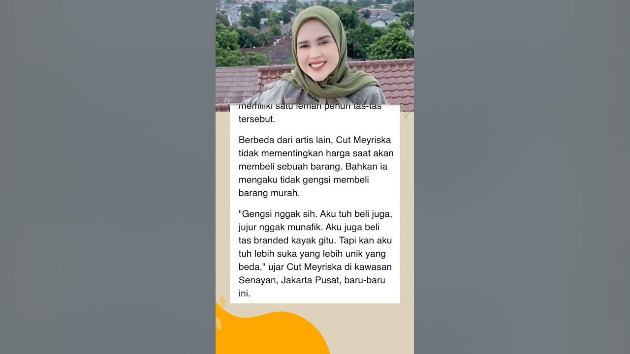 Cut Meyriska Gak Gengsi Pakai barang murah #shorts