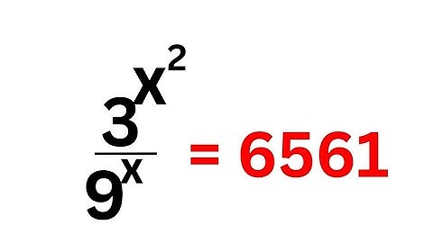 A Nice Olympiad Exponential Equation 3^x^2/9^x=6561 | Beat Trick!!!