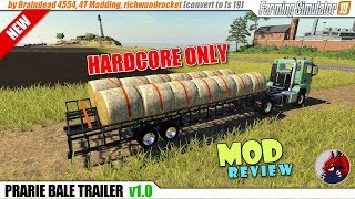 Farming Simulator 19 | 'PRARIE bale trailer' v1.0.0.0 - review