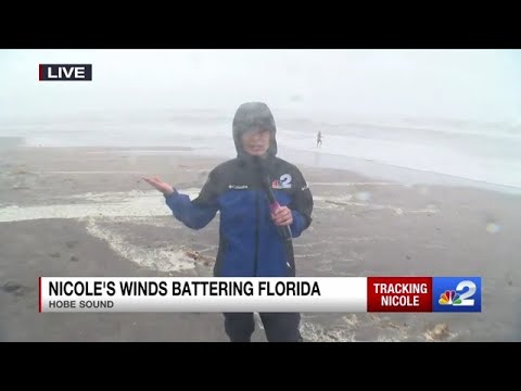 Tropical Storm Nicole’s winds battering the east coast of Florida