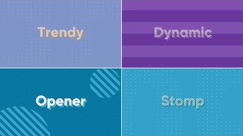 Dynamic Typography Opener (+ Bonus Stomp) Premiere Pro Templates