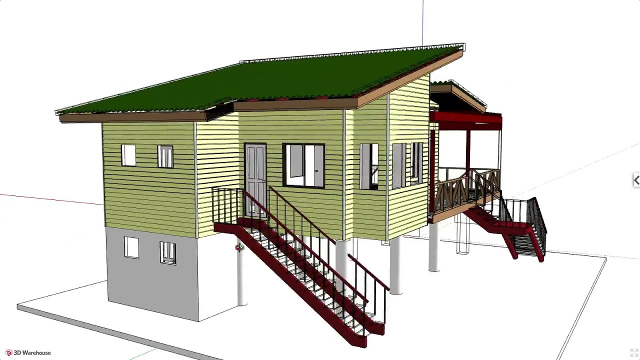 Desain Rumah Panggung 3d Cocok Untuk Lokasi Yang Rawan Banjir