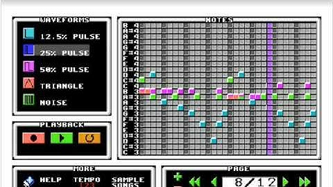 Megalovania in 8-bit music maker