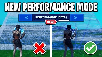*NEW* Performance Mode UPDATE in Fortnite! (Chapter 3)
