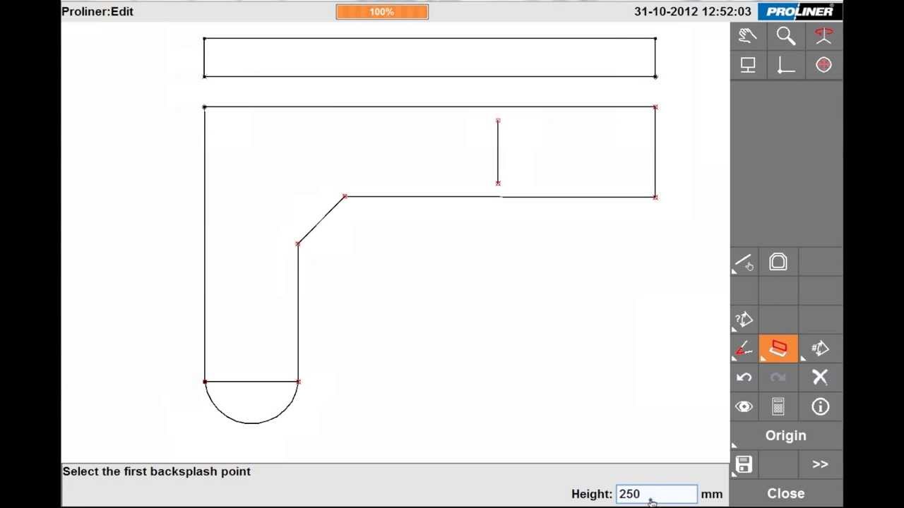 Prodim Proliner Software - Measuring a Backsplash and Countertop - YouTube