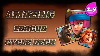 AMAZING League 1-7 Cycle Deck In Clash Royale