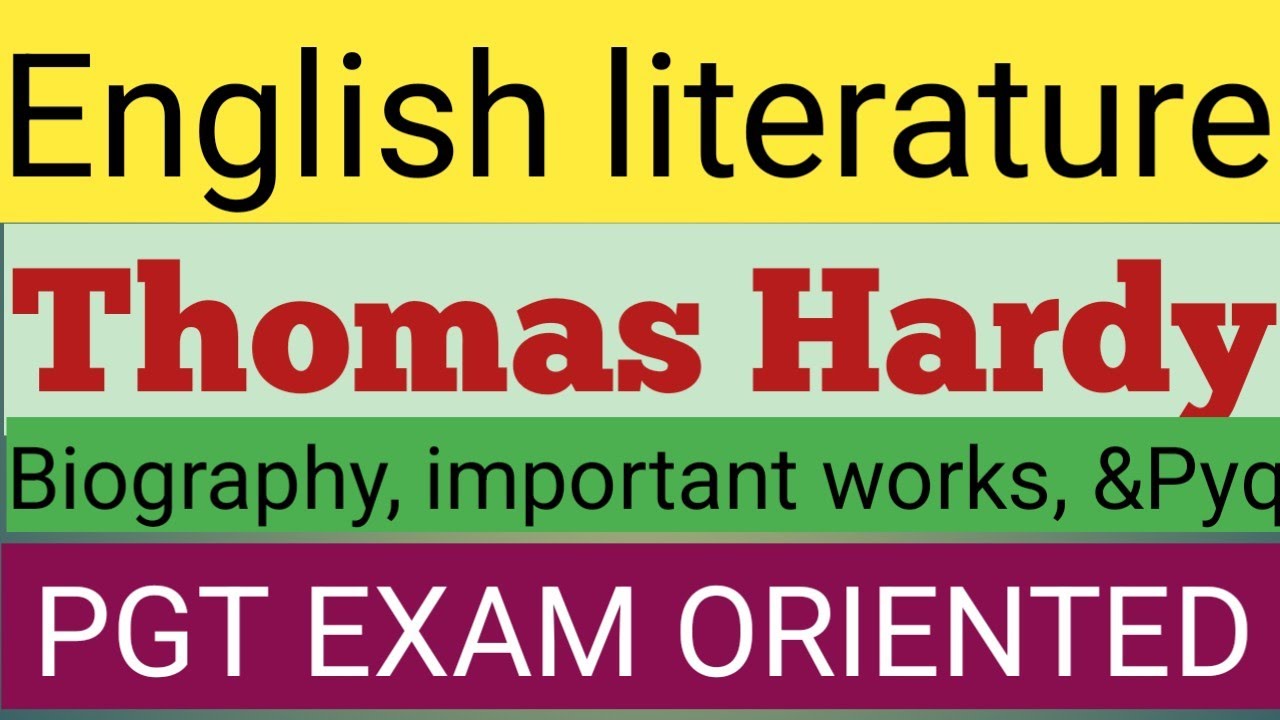 English literature #Thomas Hardy#biography #imp.works#pyq#for#pgt