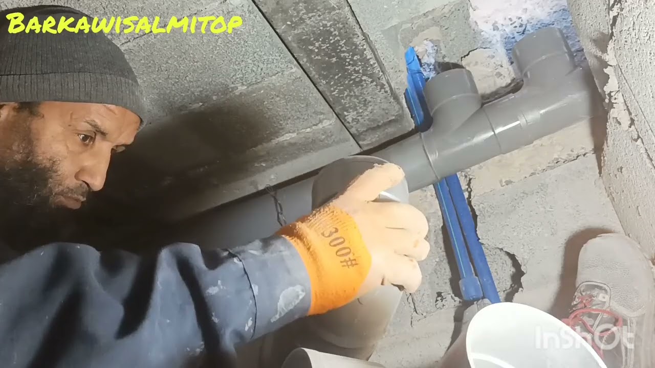 تركيب لقوادس  في السده للطبق العلوي   المرحاض والحمام والغسالة  🚰🔧🚽
