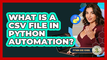 What Is A CSV File In Python Automation? - Python Code School