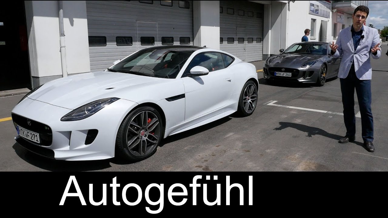 New Jaguar F-TYPE R V8 AWD vs F-TYPE S V6 AWD FULL REVIEW Nürburgring Racetrack test driven