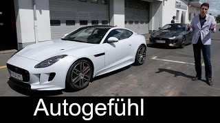 New Jaguar F-TYPE R V8 AWD vs F-TYPE S V6 AWD FULL REVIEW Nürburgring Racetrack test driven