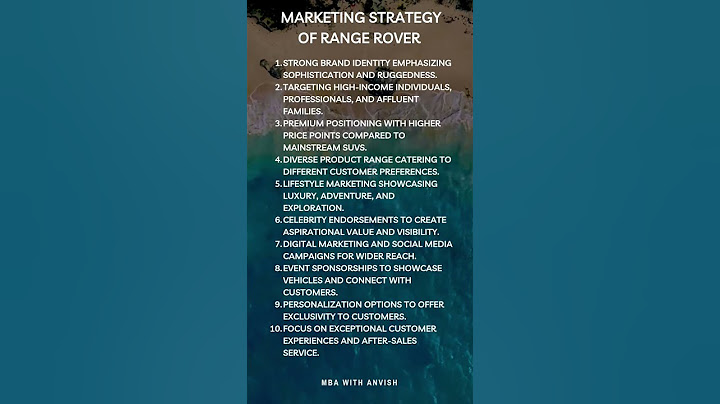 Marketing Strategy of Range Rover.