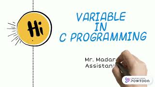 VARIABLE IN C PROGRAMMING IN ANIMATED MODE