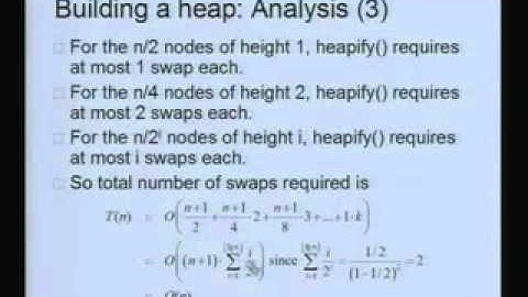 Lecture   21 Binary Heaps