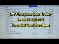 DIY Fiberglass Boat Trailer - Should I Build It?  Financial Considerations