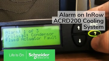 Viewing InRow ACRD200 Cooling System Alarms | Schneider Electric Support