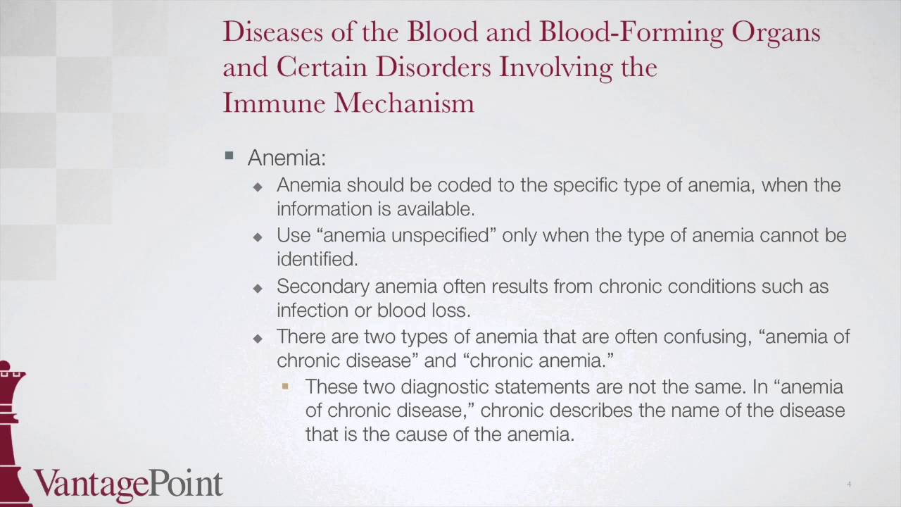 ICD10CM BootCamp Diseases of the Blood YouTube