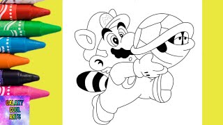 Super Mario Bros With Koopa Troopa  Coloring Pages #coloring_pages #mario #coloring