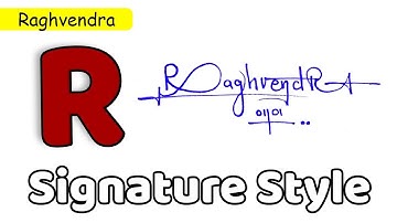 ✅ Raghvendra Name Signature Style | R Signature Style | Signature Style of My Name Raghvendra