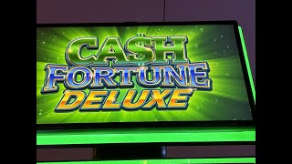 Unbelievable Win with Free Spins Bonus on Cash Fortune Deluxe slot machine.