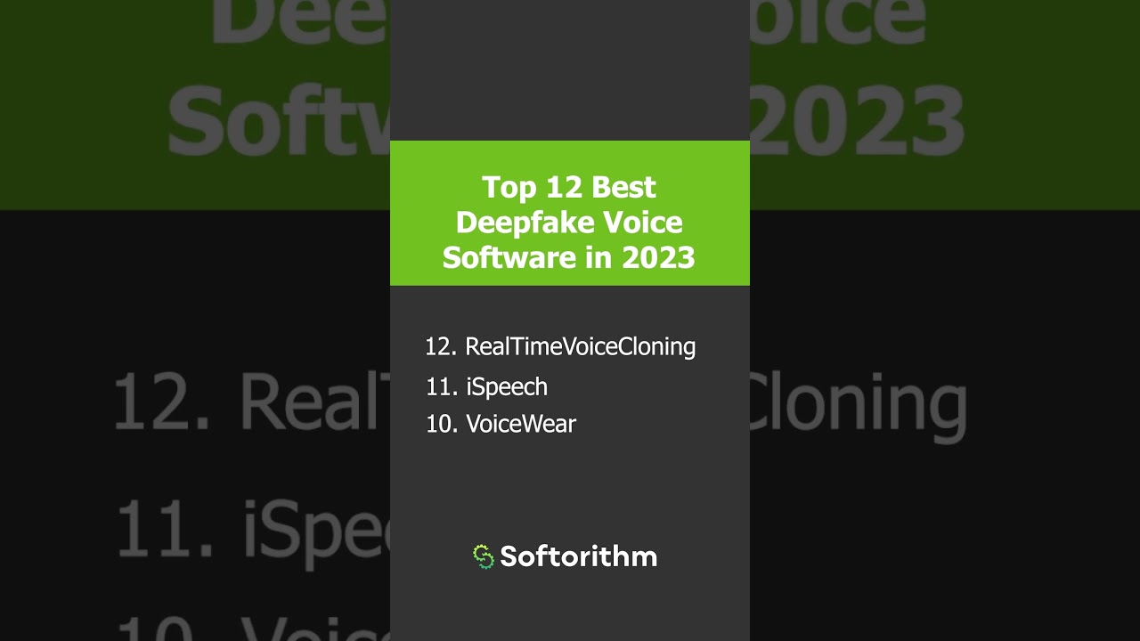 Top 12 Deepfake Voice Software in 2023 
