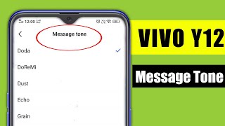 Message Tone Setting | VIVO Y12 Mobile