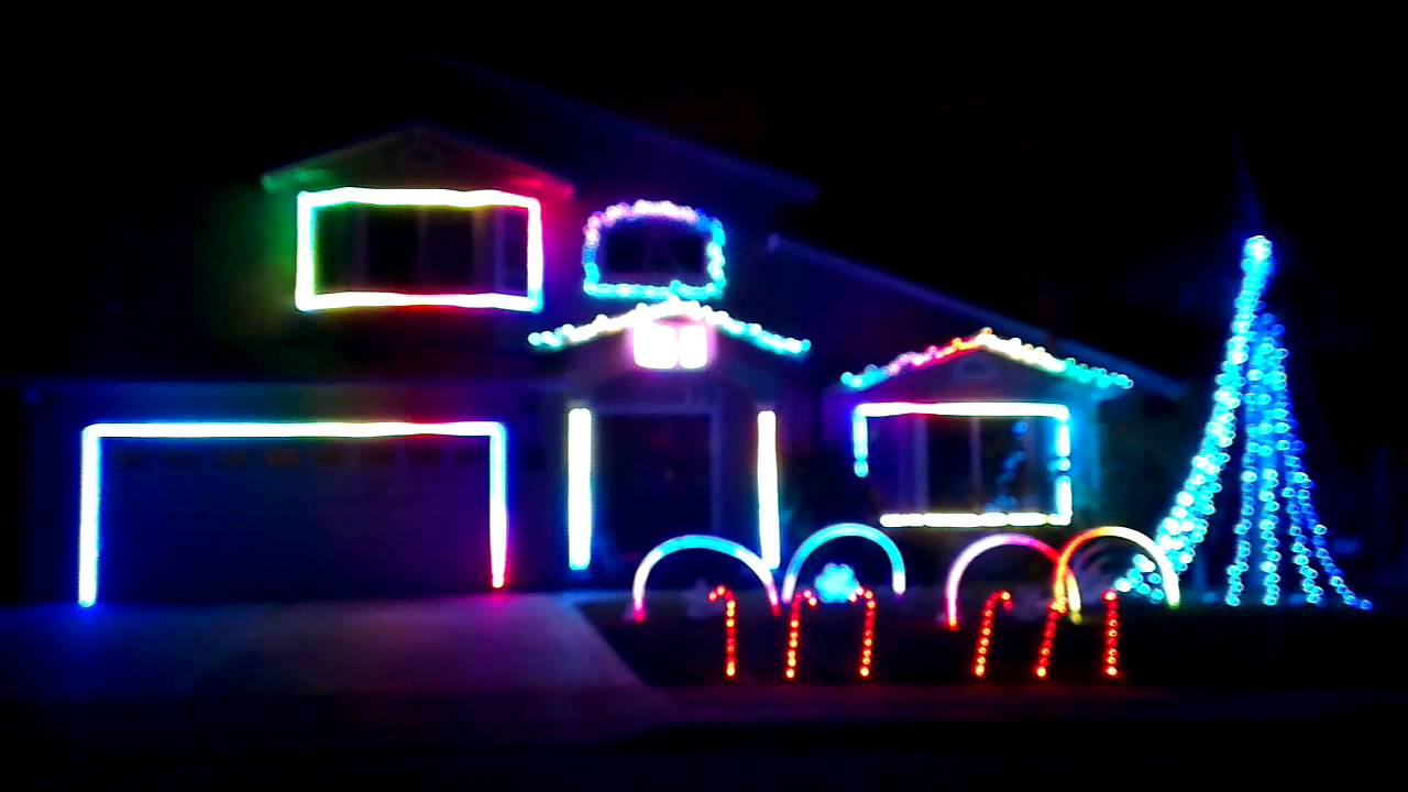 Casa decoración luces por Navidad - YouTube