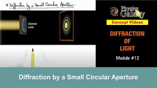 Class 12 Physics | Diffraction of Light | #12 Diffraction by a Small Circular Apertur | JEE & NEET