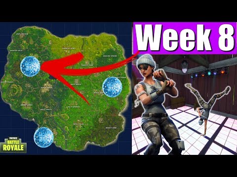 All 3 Locations! "Dance On Different Dance Floors" Week 8 Challenge Guide Fortnite