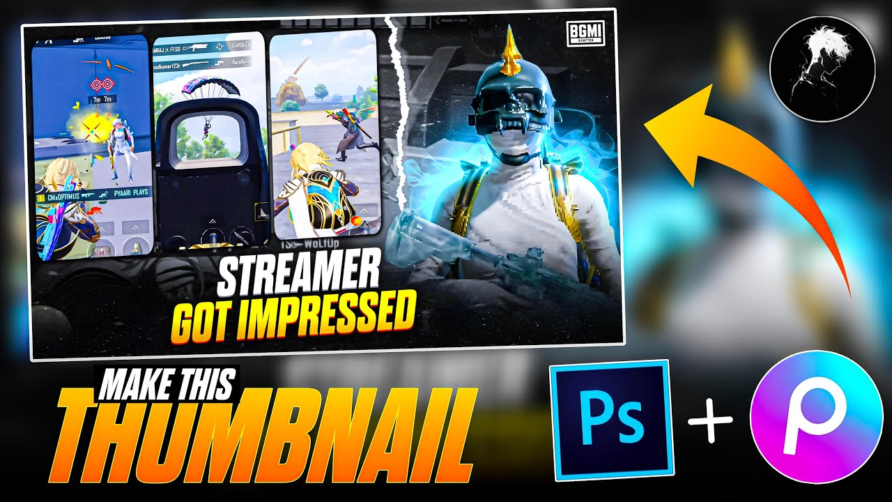 How to make Amazing BGMI Thumbnail Like @ZoddGaming0001 in Picsart & Adobe Photoshop Touch CC 🔥
