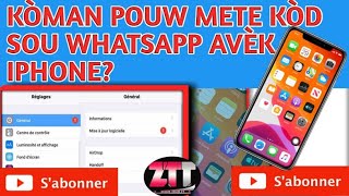 KÒMAN POU W METE KÒD SOU WHATSAPP AVÈK IPHONE? KÒMAN POU W METE KÒD SOU WHATSAPP AVÈK IPHONE?