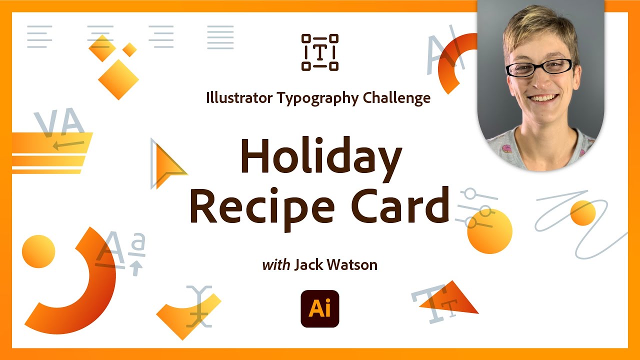Holiday Recipe Card | Illustrator Typography Challenge