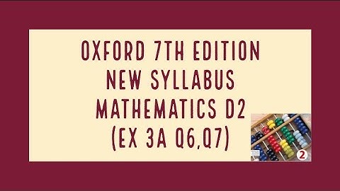 Quadratic Expressions Ex 3a Q6,Q7 NSM2 ( D2) |Study Room