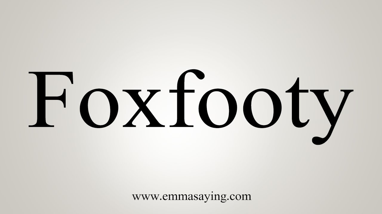 how to say in english jamun How To Pronounce Foxfooty