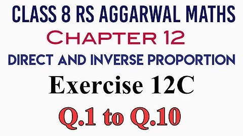 Exercise 12C Class 8 RS Aggarwal Maths