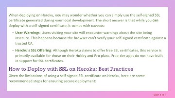 Using Self-Signed SSL Certificates with Node.js on Heroku: Is It Possible?