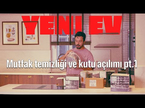 Yeni Ev Mutfak Temizliği | ASMR Sessiz VLOG 1.Bölüm | Dizaynnoloji thumbnail
