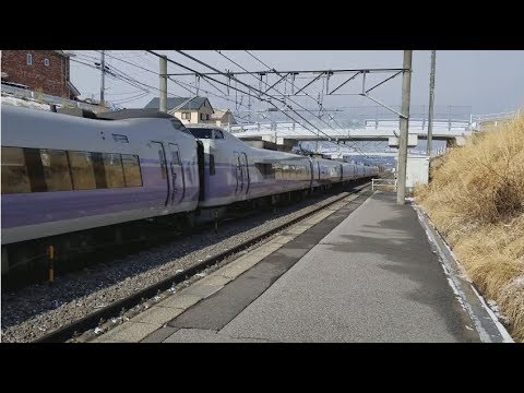 【今となっては懐かしいE351系スーパーあずさ５号　みどり湖駅を高速通過】中央東線　特急スーパーあずさ　&　あずさ 209