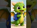 Baby dragon's first day at school