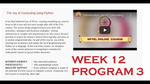 NPTEL The Joy of Computing using Python Week 12 Programming Assignment 3: Email. Version 1