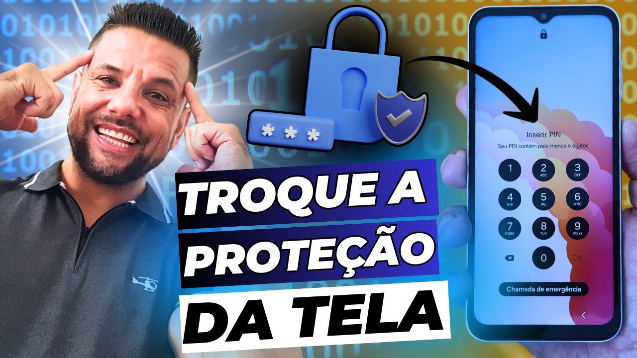 Como TROCAR a SENHA DE BLOQUEIO de tela do CELULAR de uma forma bem ...