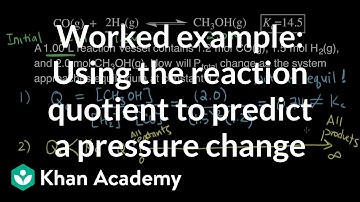 Worked example: Using the reaction quotient to predict a pressure change | Khan Academy