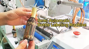 Semi Automatic Bottle Labeling Machine | Efficient Round Bottle Labeling and Printing