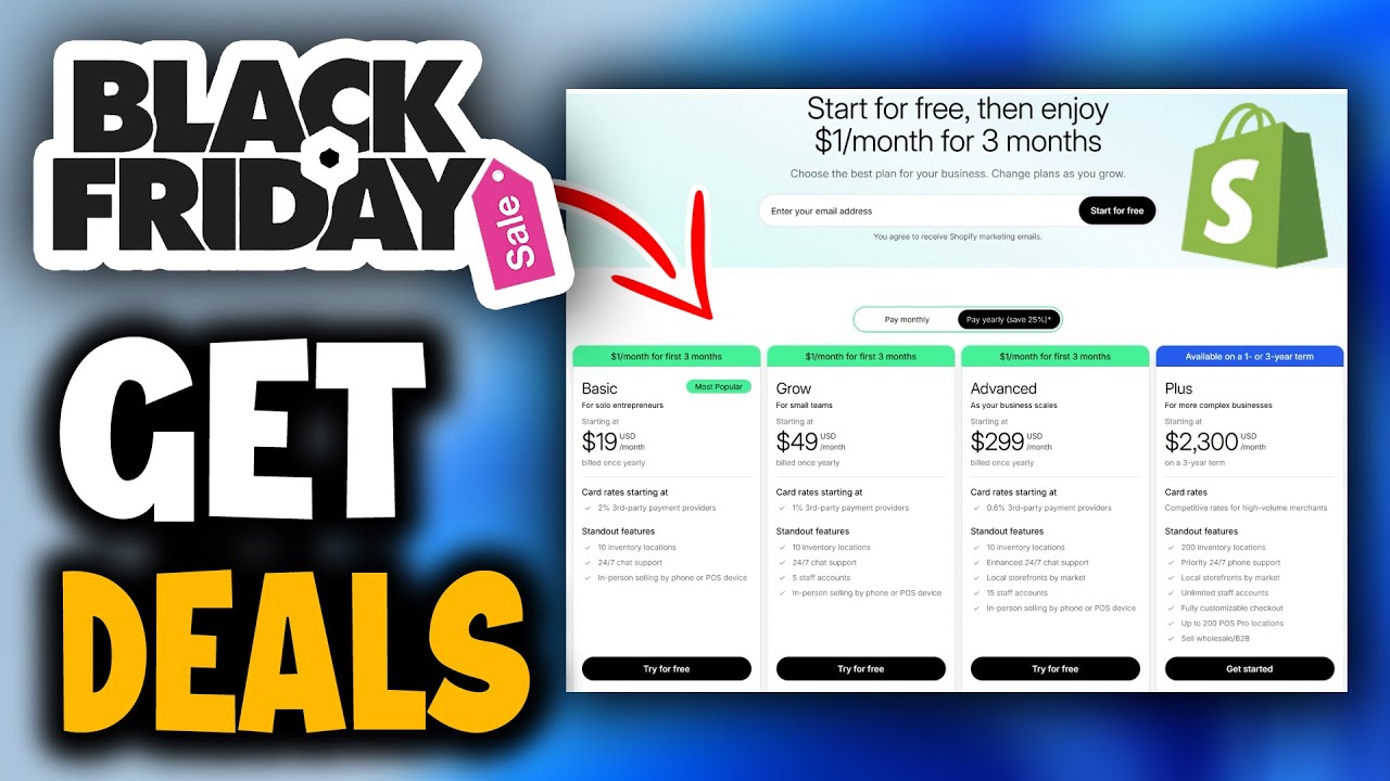 How to Get Black Friday Deals on Shopify Plans - Full Guide - YouTube