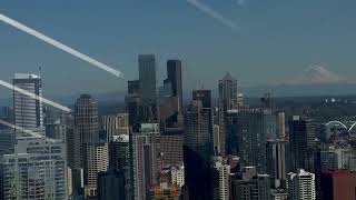 Incredible 360° view of The Space Needle Observation Tower in Seattle, WA