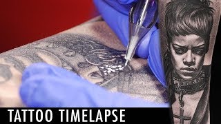 Rihanna Tattoo Timelapse - Dmitry Troshin
